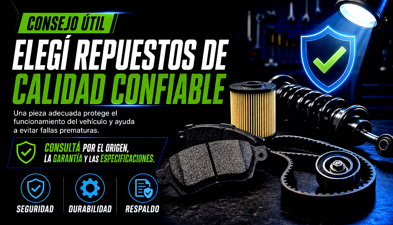 Consejo para elegir repuestos de calidad confiable